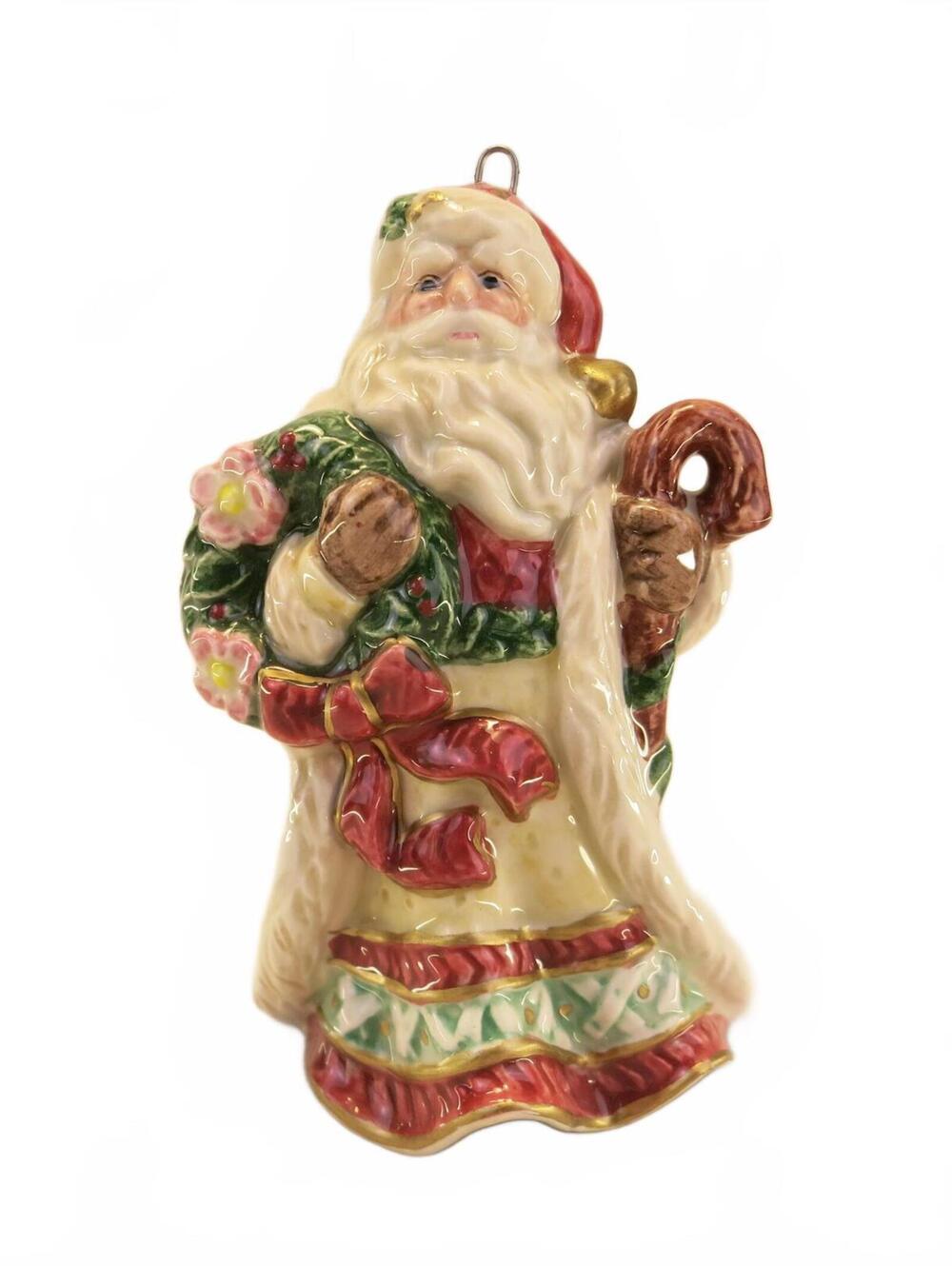 Fitz and Floyd Old World Santa Claus Ornament 4.25" Tall
